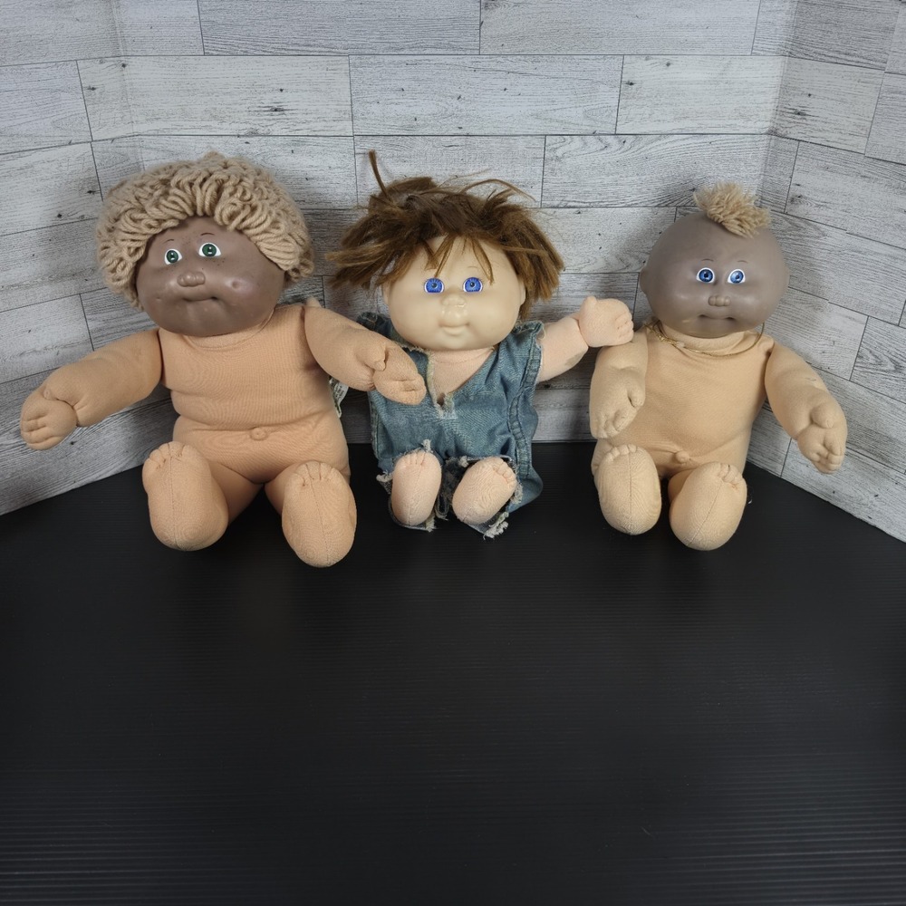 Set Of 3 Vintage Cabbage Patch Kids Doll 1978 1982 VTG Dolls‎ Lot Of 3